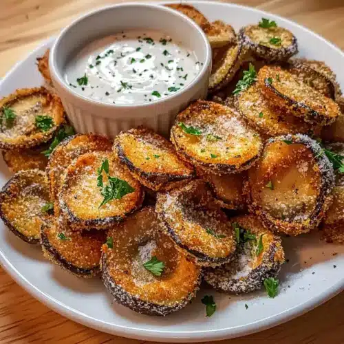 Christmas Fried Sliced Mushrooms with Ranch