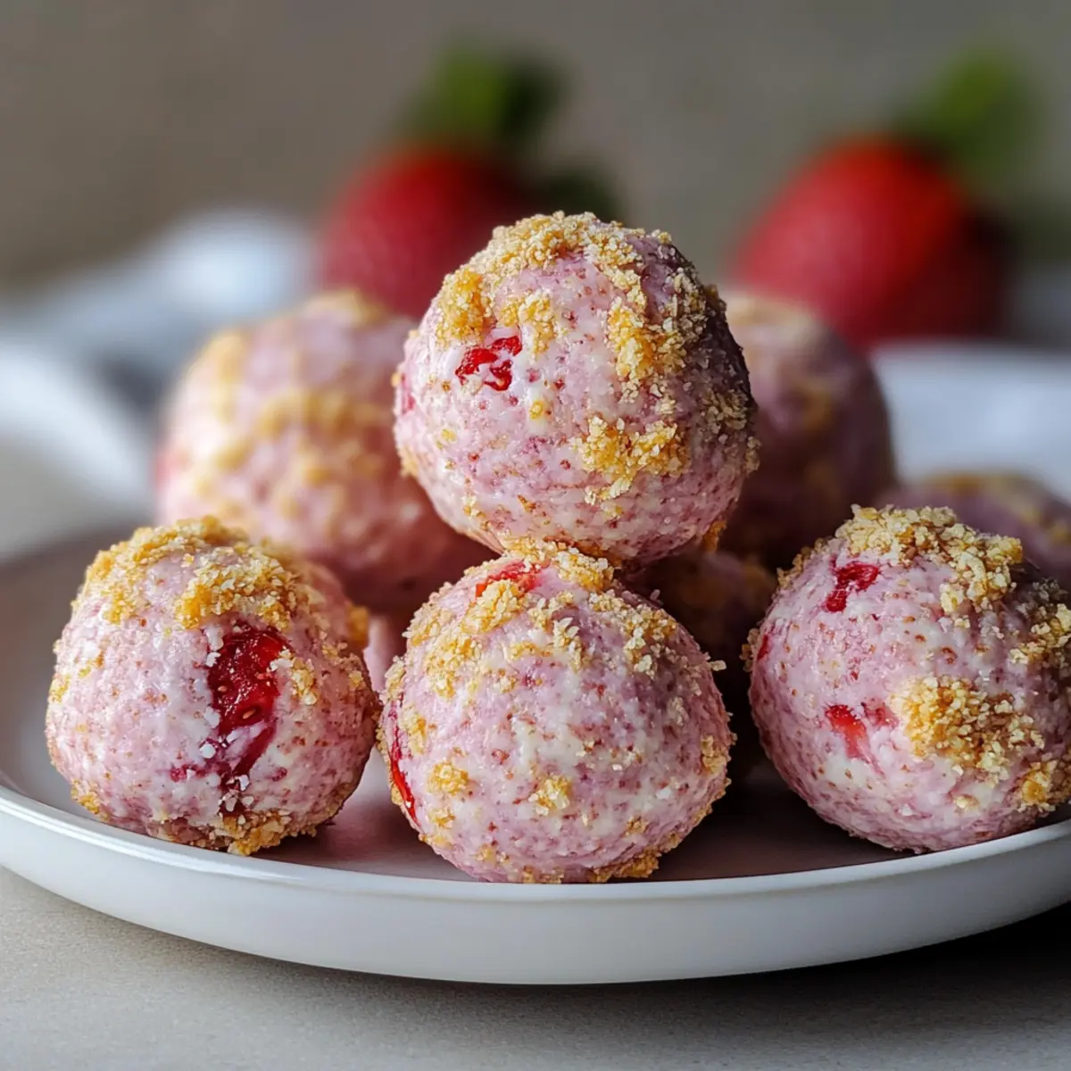 Strawberry Cheesecake Protein Balls