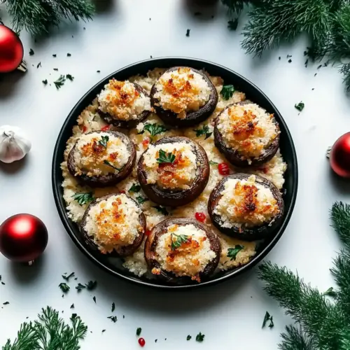 Christmas Stuffed Mushrooms