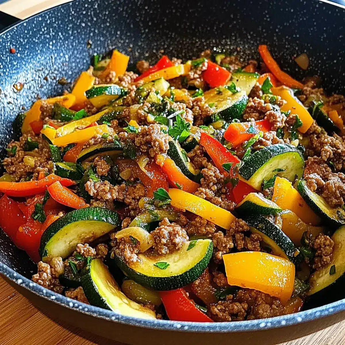 Quick Mediterranean Ground Beef and Veggie Stir Fry