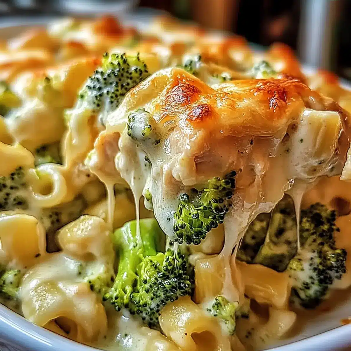 Chicken and Broccoli Alfredo Bake