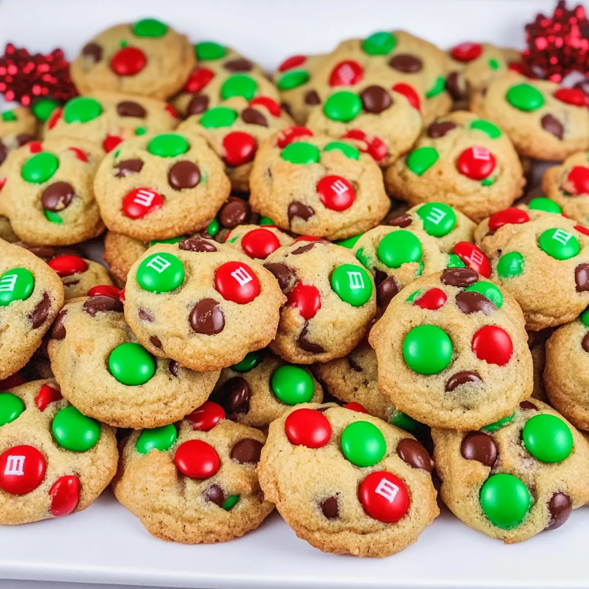 Christmas M&M Mini Cookies