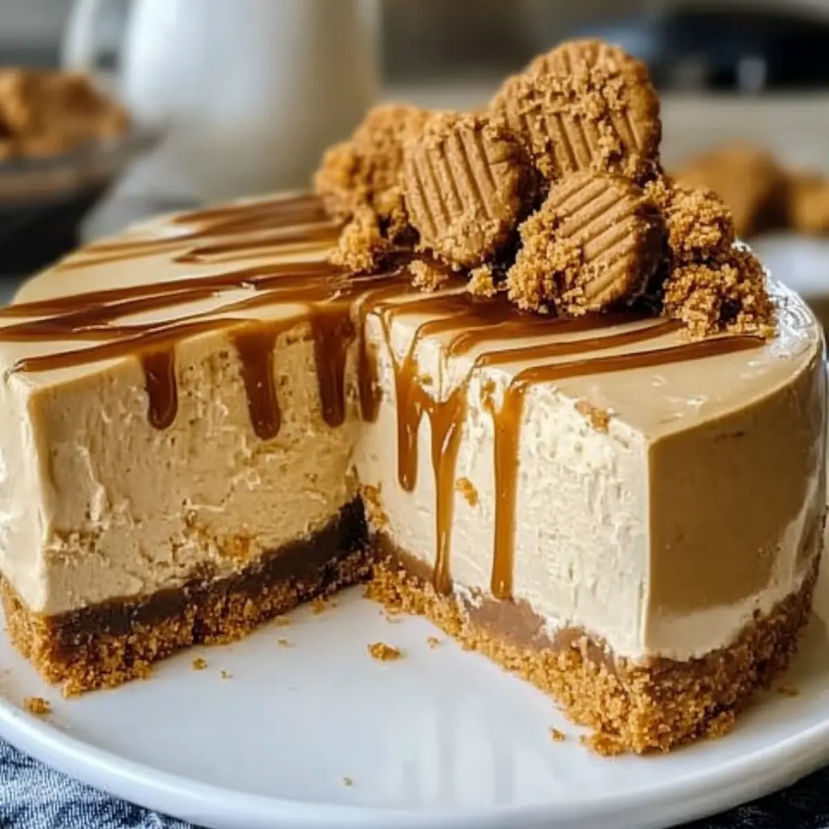 No-Bake Biscoff Cheesecake