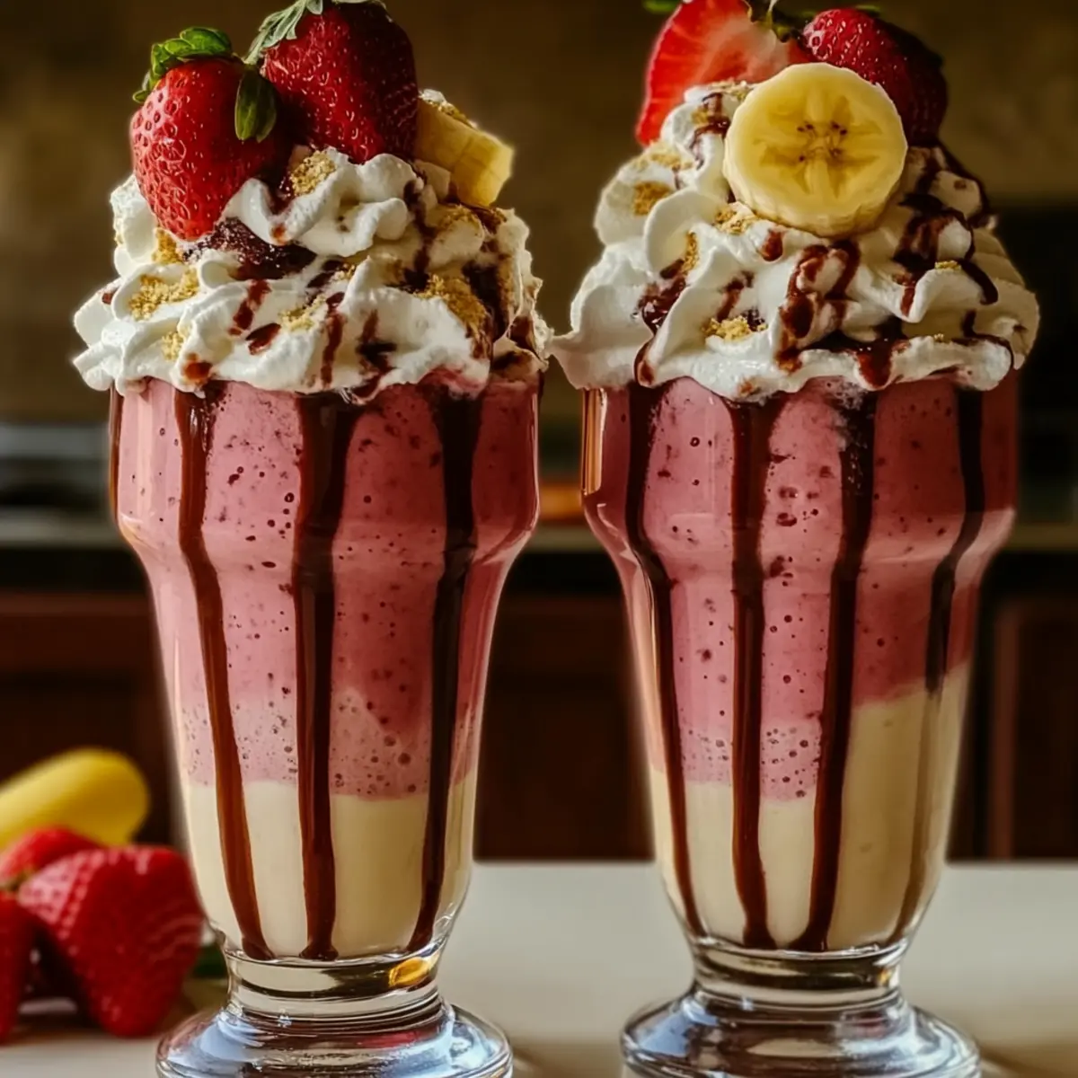 Summer Strawberry Banana Shake