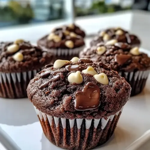 Double Chocolate Zucchini Muffins
