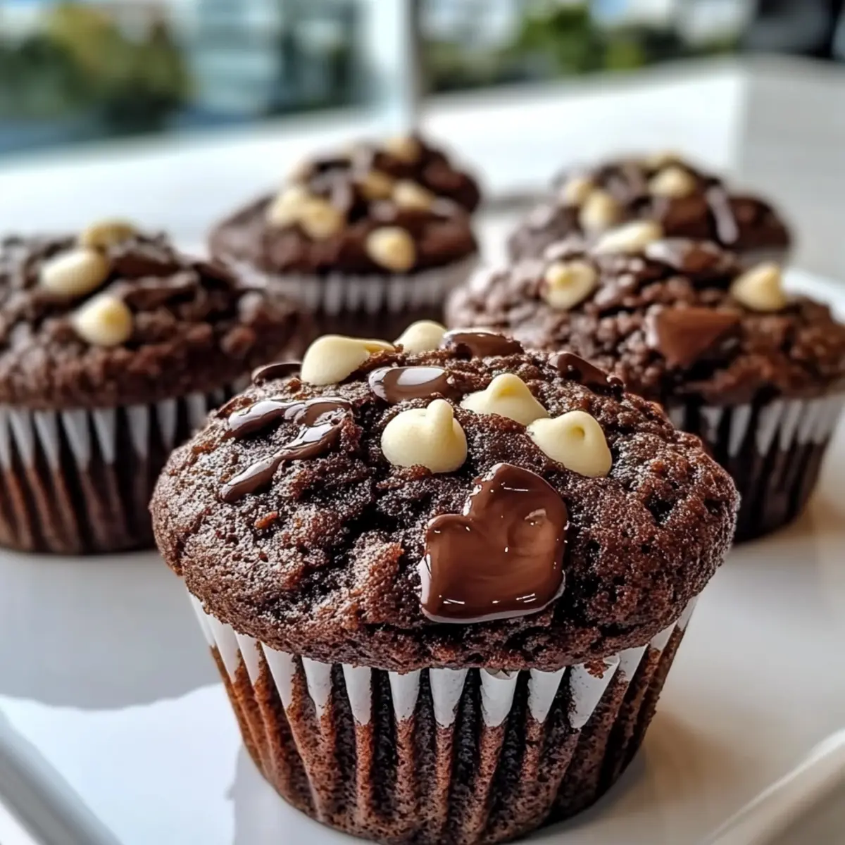 Double Chocolate Zucchini Muffins