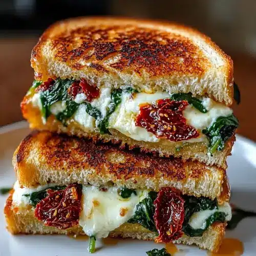 Sun Dried Tomato Spinach and Ricotta Grilled Cheese