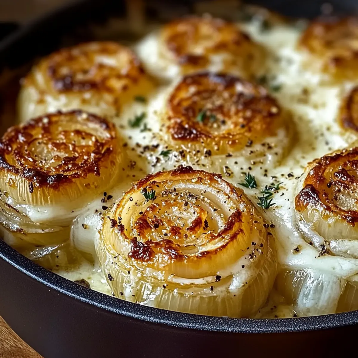 Creamy Baked Onions with Asiago Cheese