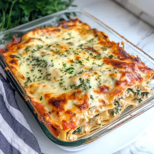 The Best Easy Chicken Alfredo Lasagna