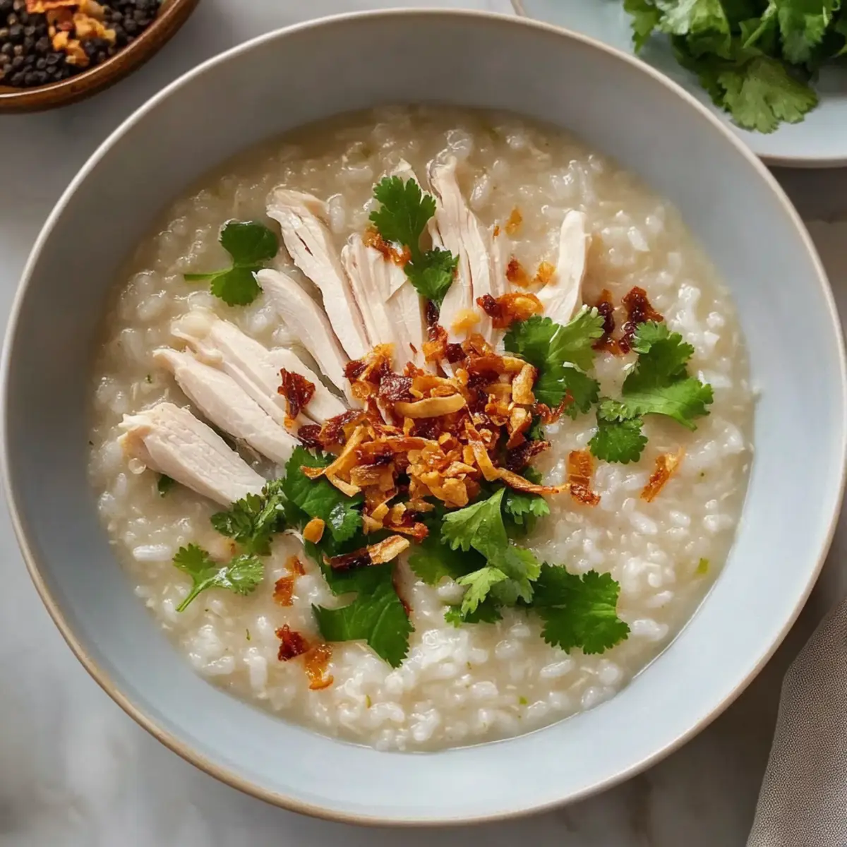 Chao Ga (Vietnamese Chicken Rice Porridge)