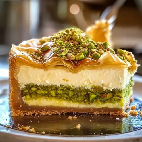 Baklava Pistachio Cheesecake